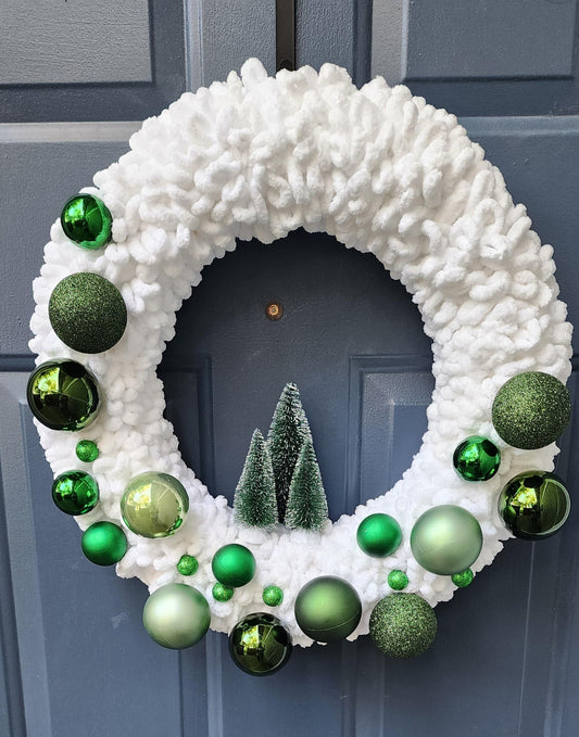 A Lil' Green in the Snow Wreath